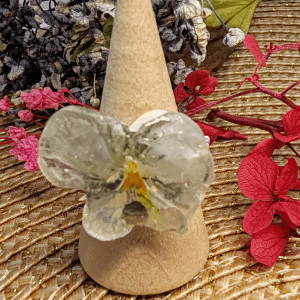 Bague de Fleur de Pensée Blanche