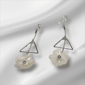 Boucle D'oreille de Petite Pensée Blanche