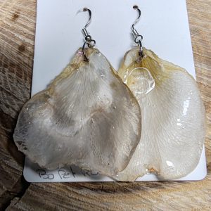 Boucle D'Oreille Pétale de Rose transparente