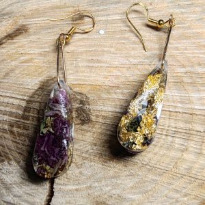 Boucle D'Oreille Pot Pourri Fleur séché