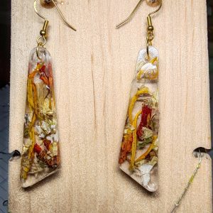 Boucle D'Oreille de fleur Séché Main