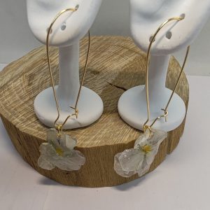 Boucle D'Oreille de Pensée Blanche