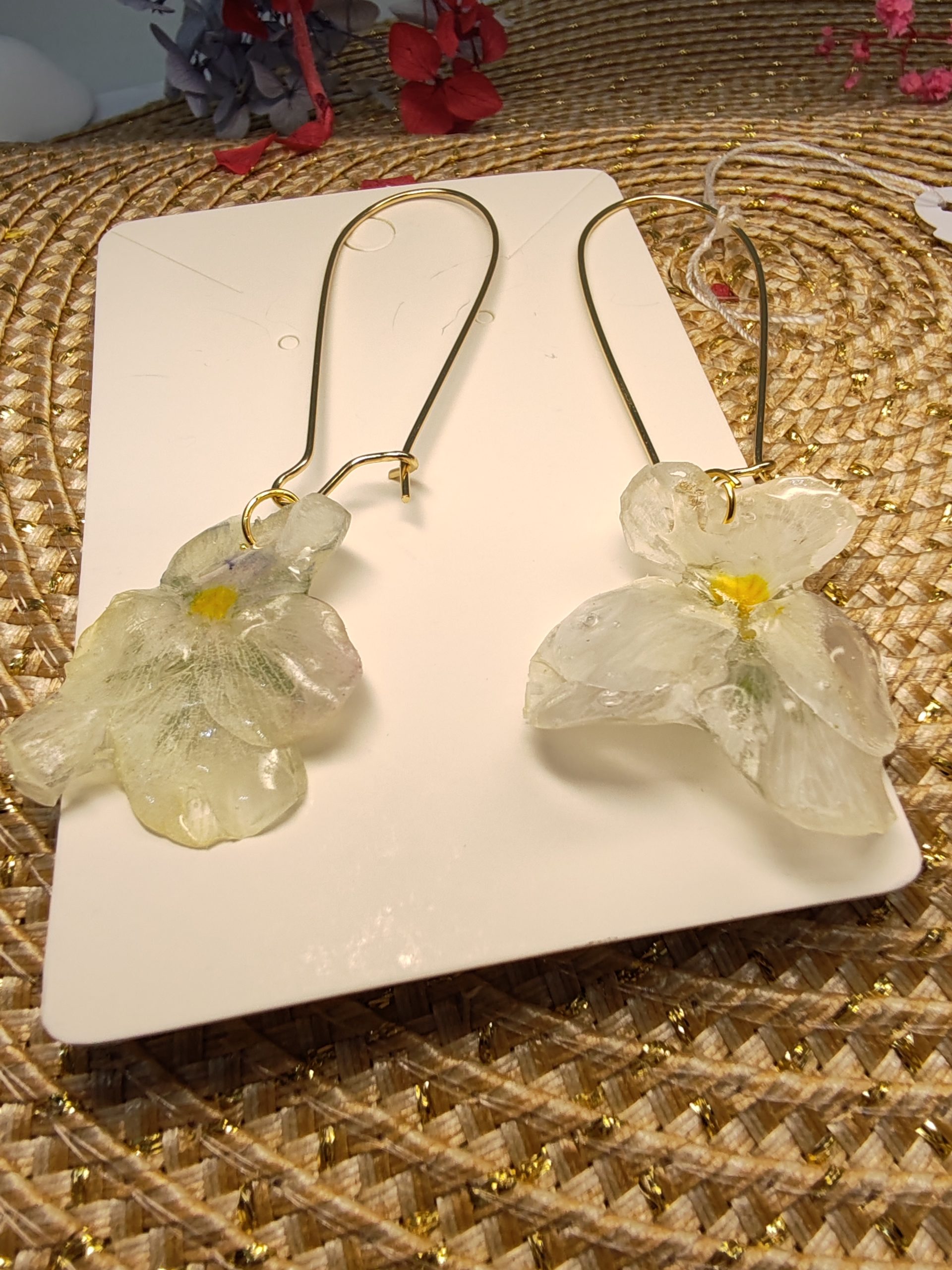 Boucle D'Oreille de Pensée Blanche – Image 4