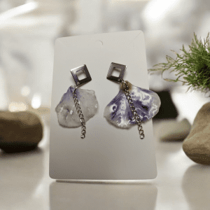 Boucle d'Oreille de Pétale de Pensée