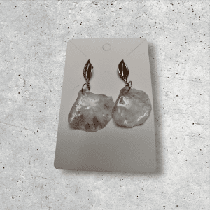 Boucle D'Oreille de Pétale Pensée Blanche