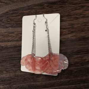 Boucle D'Oreille Pendante de Coquelicot