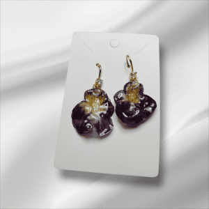 Boucle D'Oreille Pensée courte Mauve