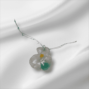 Pendentif de Pensée Transparente pointe Verte