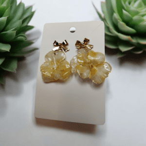 Boucle D'Oreille de Pensée Blanche