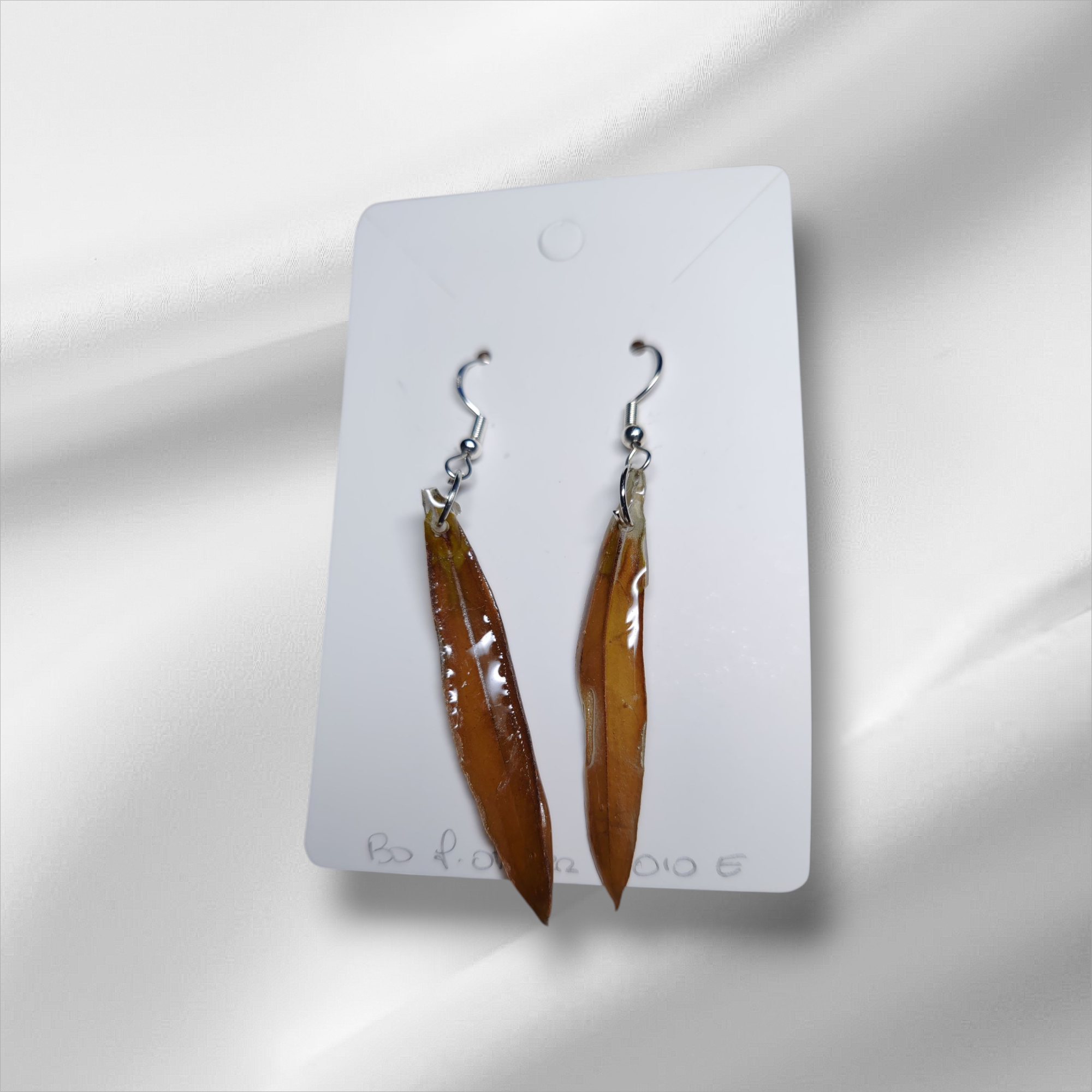 Boucle D'Oreille de feuille D 'Olivier