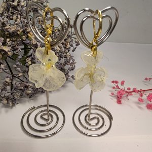 Boucle d'Oreille Pensée Blanche