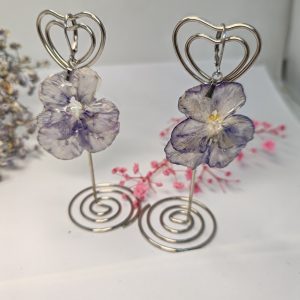 Boucle d 'Oreille Pensée Mauve