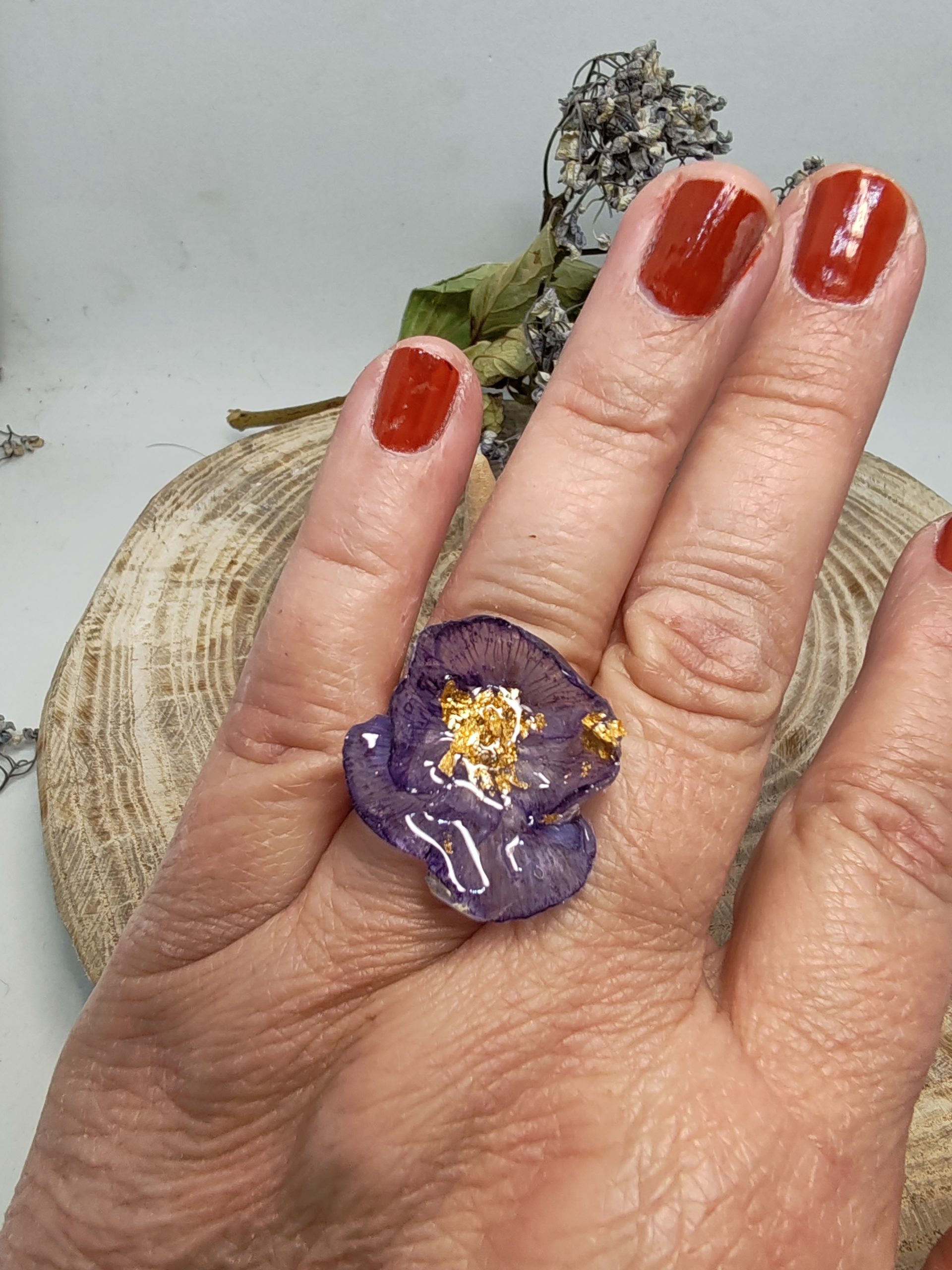 Bague de Pensée mauve