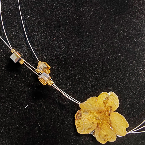 Perle foncé et marron Fleur Primevère – Image 3