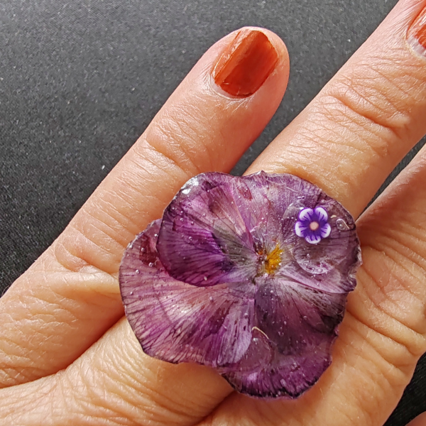 Bague Pensée mauve – Image 2